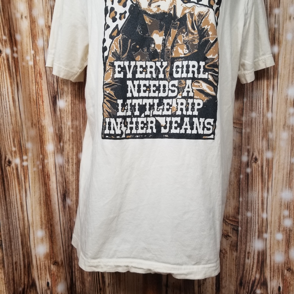 "Every Girl Needs A Little Rip In Her Jeans" Yellowstone Women's Graphic T-Shirt - Picture 6 of 9